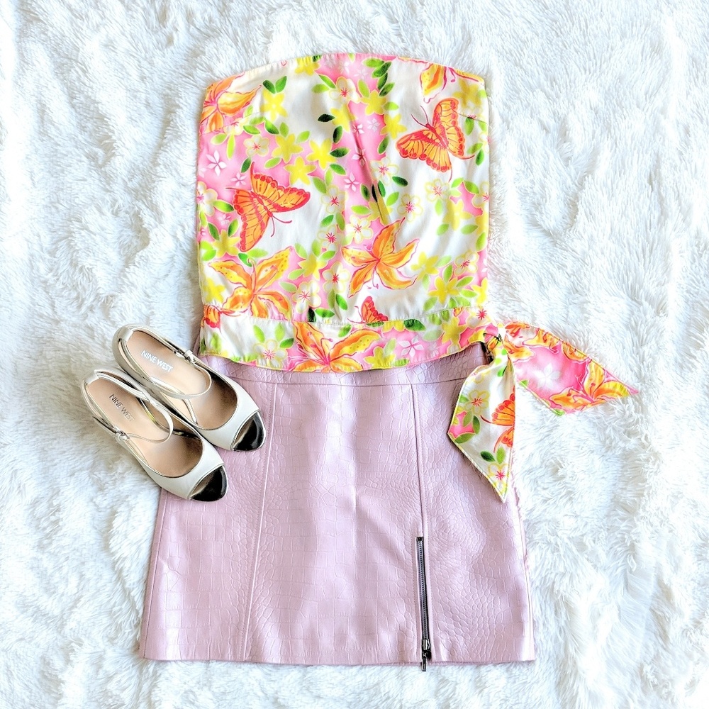 Lilly Pulitzer Silk Strapless Top